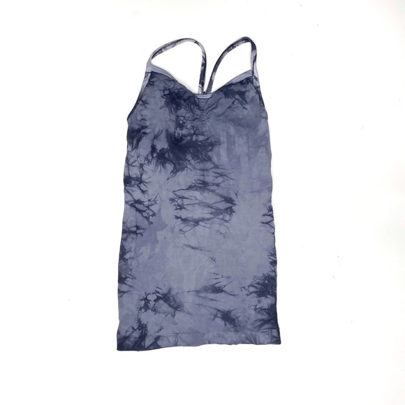 Athleta Seamless Tie Dye Racerback Tank Top Gray Small - Picture 1 of 6